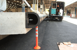 Vehicle impact cushioning material for truck terminals.